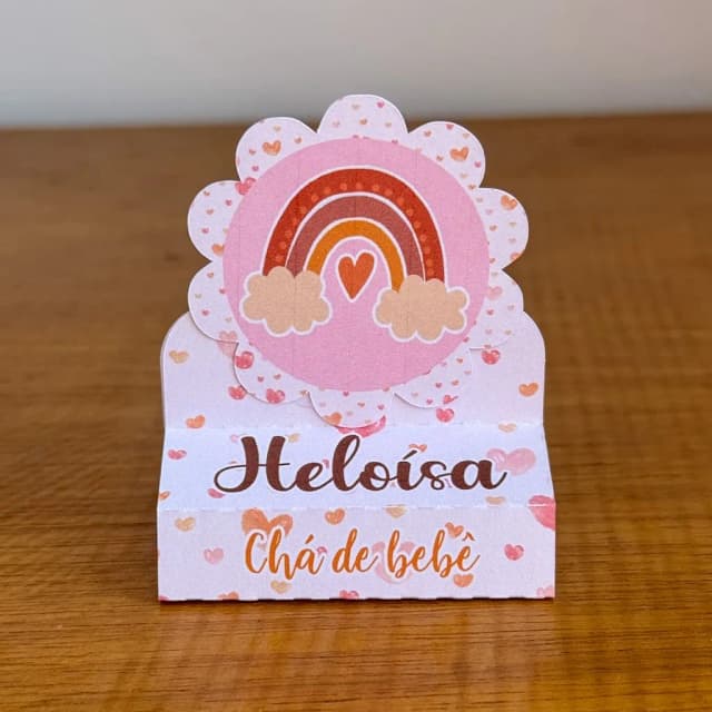 PEGUE E MONTE - Porta Bis Duplo Personalizados ARCO IRIS BOBO MENINA - Decoração de Festa | Lembrancinhas | Aniversário | Personalizados