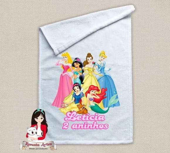 Toalhinha Personalizada Princesas