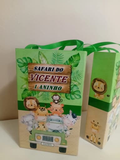 Sacolinhas Personalizadas Safari para Lembrancinhas