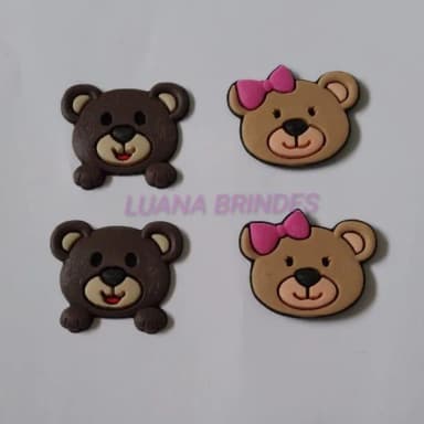 Aplique de Ursa e Urso emborrachado - pct com 10 unidades