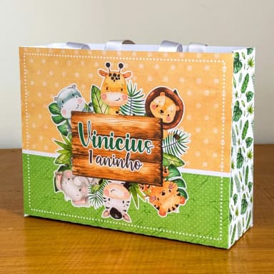PEGUE E MONTE - Sacolinhas Personalizadas SAFARI - Decoração de Festa | Lembrancinhas | Aniversário | Personalizados