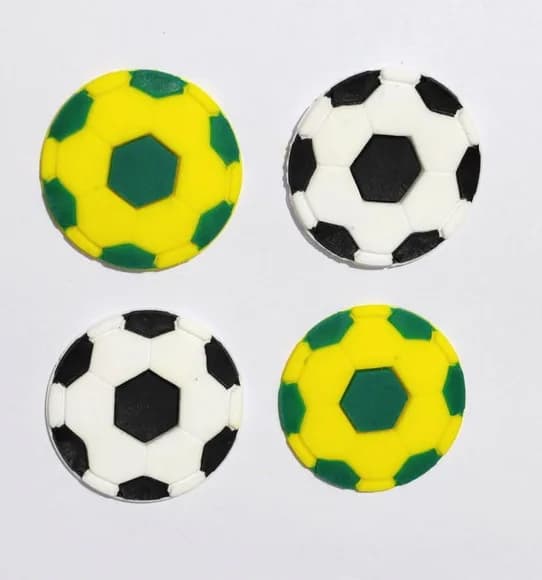 Aplique Bola de Futebool 3,5cm Pacote com 6 Unidades