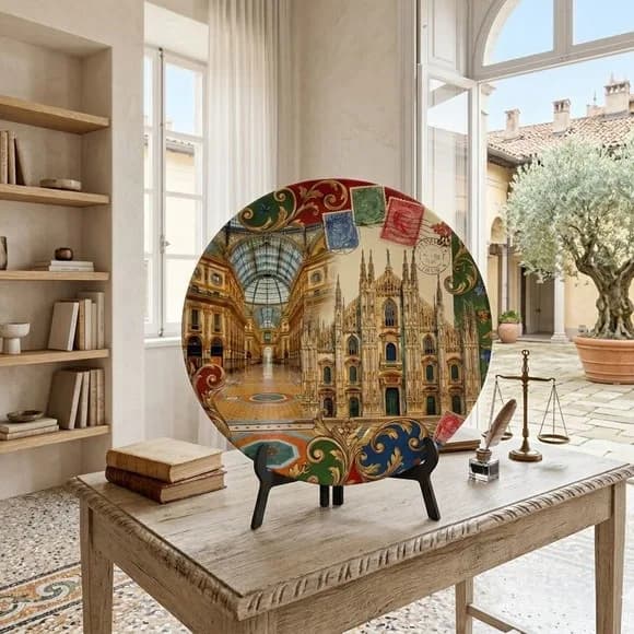 Prato Porcelana Milão 21cm - Duomo e Galeria Vintage