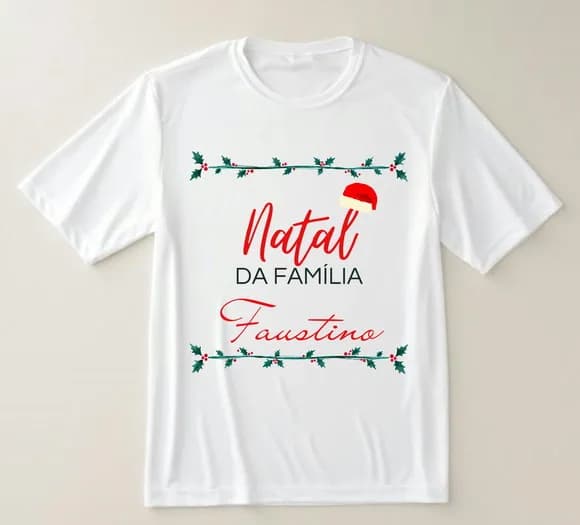 Camiseta Família de Natal Personalizada - Celebre em Estilo