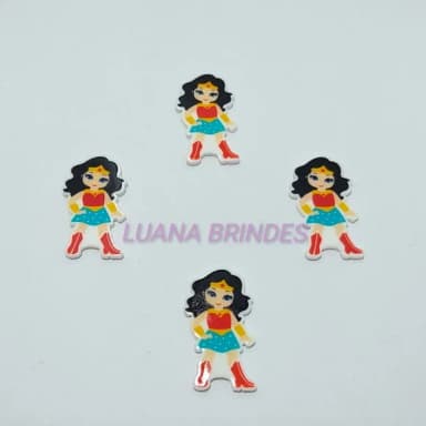 Aplique Mulher Maravilha - Pct com 6 Unidades