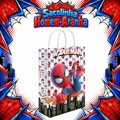 Arquivo de Corte SACOLINHA HOMEM ARANHA 07