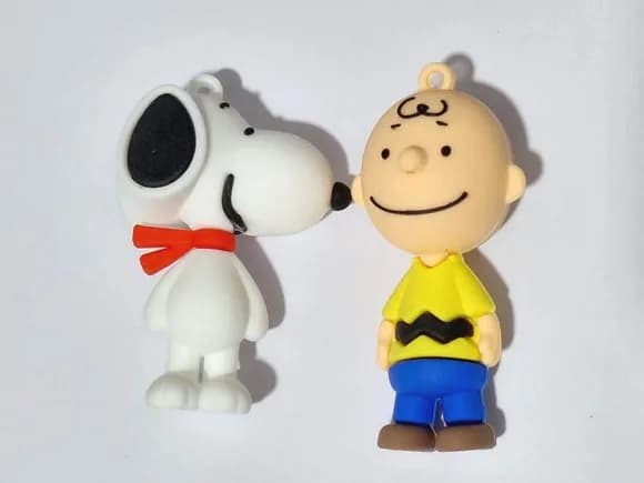 Pingente Charlie Brown e Snoopy Pacotes com 2 Unidades