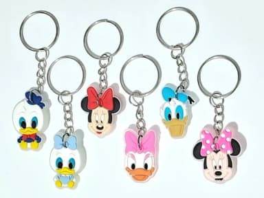 Chaveiro Minnie Fluorescente Emborrachado 6 Unidades