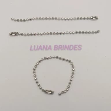 Corrente de Bolinha em Prata 1,5mm com 10cm - Pct C/20 Unid