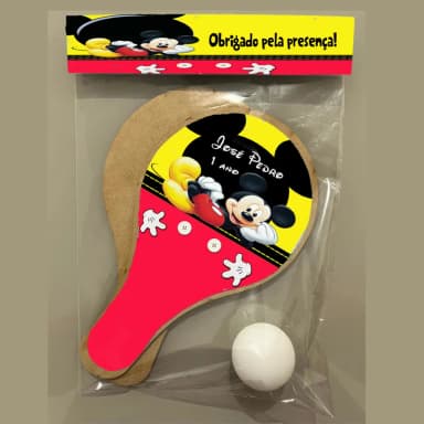 Kit Raquete de ping pong personalizada do Mickey