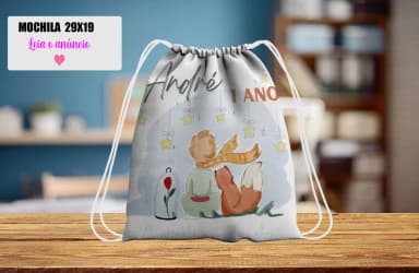 Mochilinha personalizada para lembrancinha do Pequeno Principe