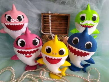 Baby Shark em Feltro - Kit 5 Peças