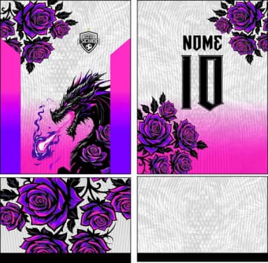Arte Vetor Camisa Interclasse Dragão Mod-858