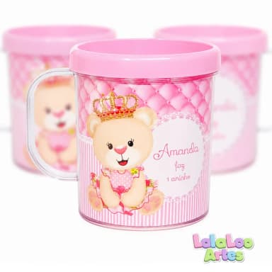 Caneca Ursinha Princesa Personalizada