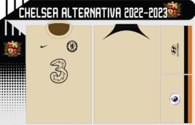 Vetor Da Camisa Do Chelsea Alternativa 2021/2023