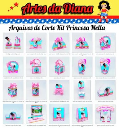 Arquivos De Corte Silhouette - Kit Princesa Nella
