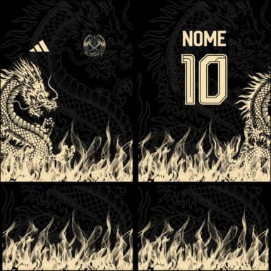 Arte Vetor Camisa Interclasse Dragão Mod-174