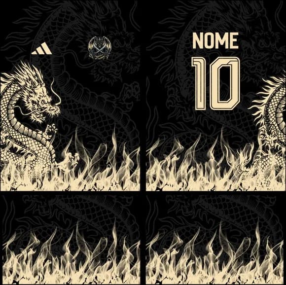 Arte Vetor Camisa Interclasse Dragão Mod-174