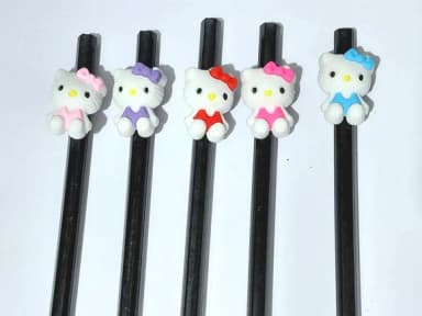 Lápis C/ponteira Hello Kitty 3cm Pacote com 5 Unidades