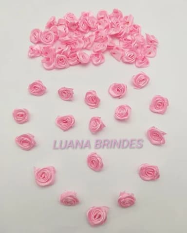 Flor Rococó Rosa - 14mm - Pct com 50 Unidades