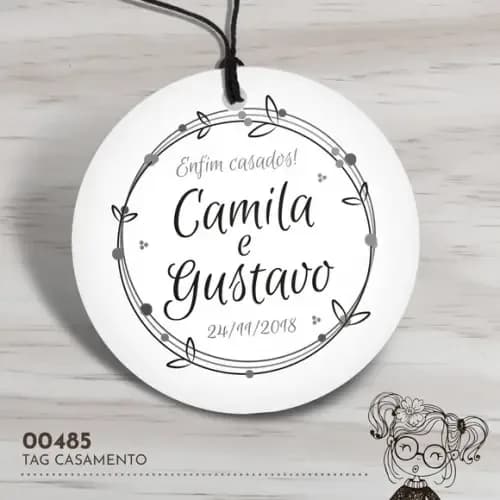 Tag Redonda Casamento - 00485