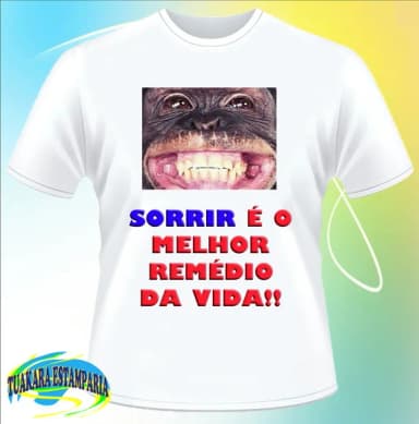 Camiseta Engraçada - Sorrir é o melhor remédio
