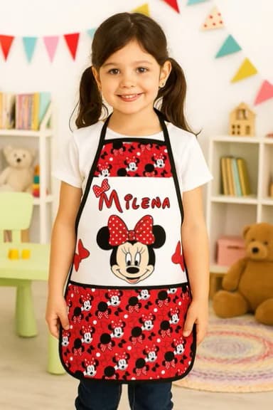 Avental Personalizado Minnie Vermelha