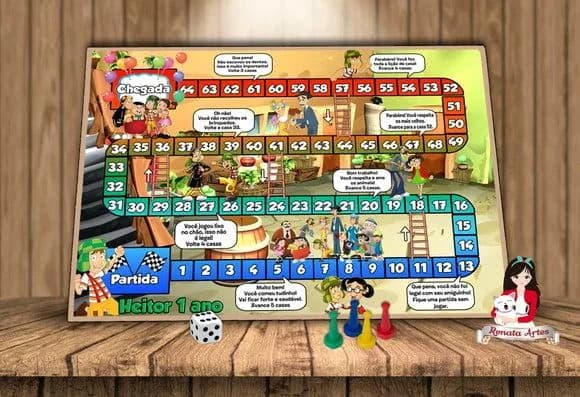 Tabuleiro Educativo Turma do Chaves