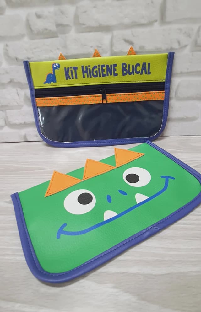 Estojo Higiene Bucal Infantil - Pronta Entrega - Dino