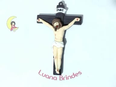 Crucifixo Emborrachado 11cm Pacote com 1 Peça