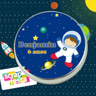 Latinha Personalizada Festa Espaço Astronauta Cute
