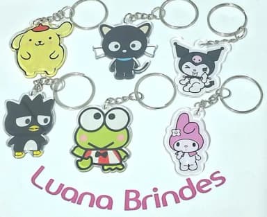 Chaveiro Turma Hello Kitty Acrilico Pct com 40 Unidades