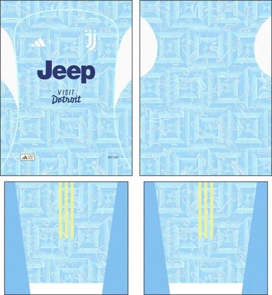 Arte Vetor Camisa Juventus Visita 2025-2026