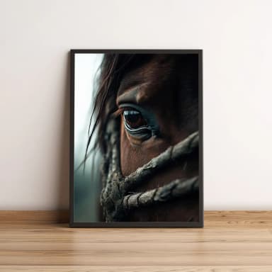 Quadro Olhar Intenso do Cavalo Marrom 2665