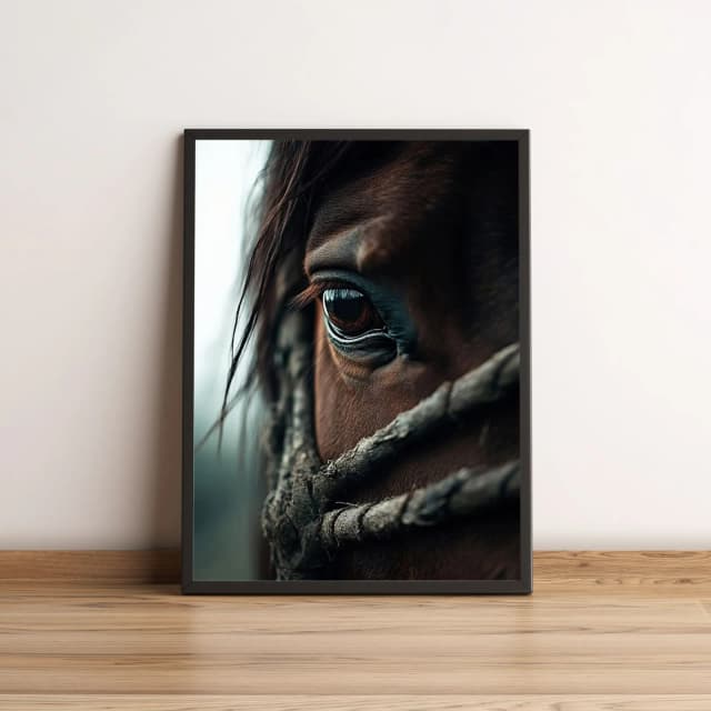Quadro Olhar Intenso do Cavalo Marrom 2665