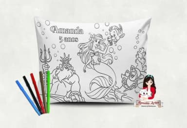 Almofada Pinte e Lave Ariel