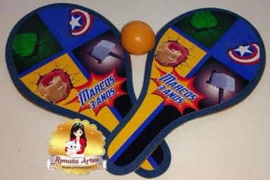 Raquetes de Ping Pong Tema Vingadores