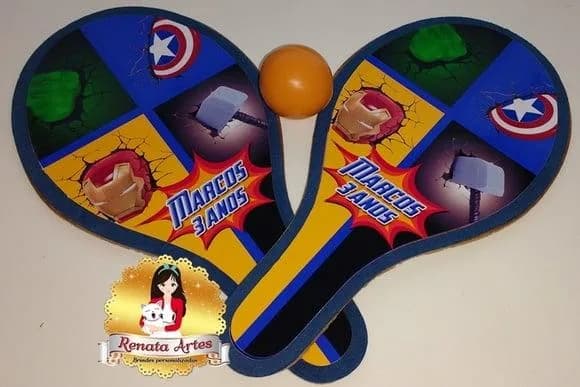 Raquetes de Ping Pong Tema Vingadores