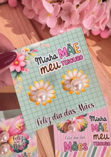 Brinco de Pérola Dia das Mães