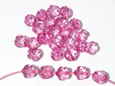 Flor Pink C/furo Passante 14mm Pacote com 30 Unidades