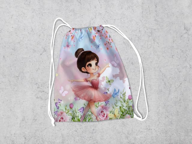 Mochilinha Personalizada para lembrancinhas Bailarina