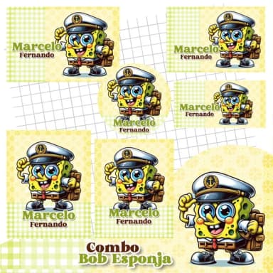 60 Etiquetas Bob Esponja