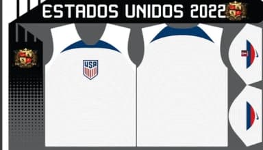 Vetor Da Camisa Estados Unidos 2022