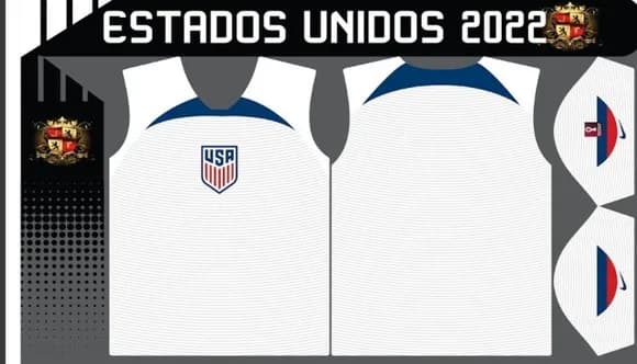 Vetor Da Camisa Estados Unidos 2022