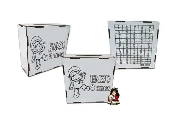 Cofrinho Personalizado Astronauta Lembrancinha