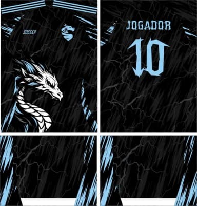 Arte Vetor Camisa Interclasse Dragão Mod-810