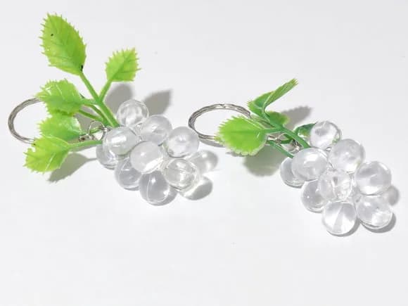 Chaveiros Cacho de Uva Acrílico Pacote com 10 Unidades