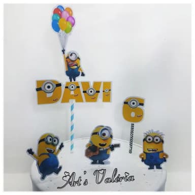 Topo de Bolo Minions