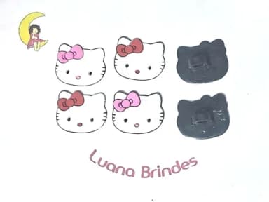 Ponteira P/lápis Hello Kitty Emborrachado Pacote C/6 Unidade