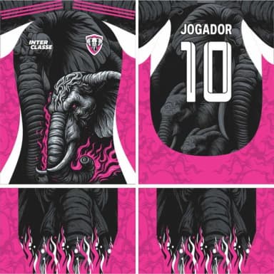 Arte Vetor Camisa Interclasse Elefante Mod-846